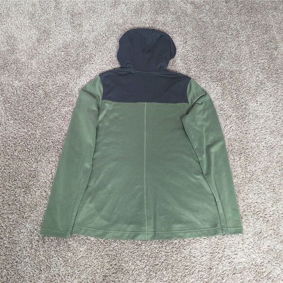The North Face Womens Tech Mezzaluna Hoodie Jacket Green Grey Full Zip Sz Small - Picture 4 of 4